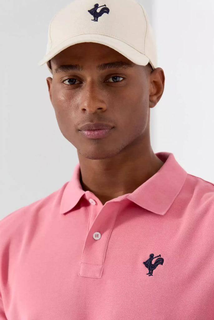 Marco Frank - Est. In Paris - Étienne: Polo Avec Logo de Coq Emblématique Brodé - Rose