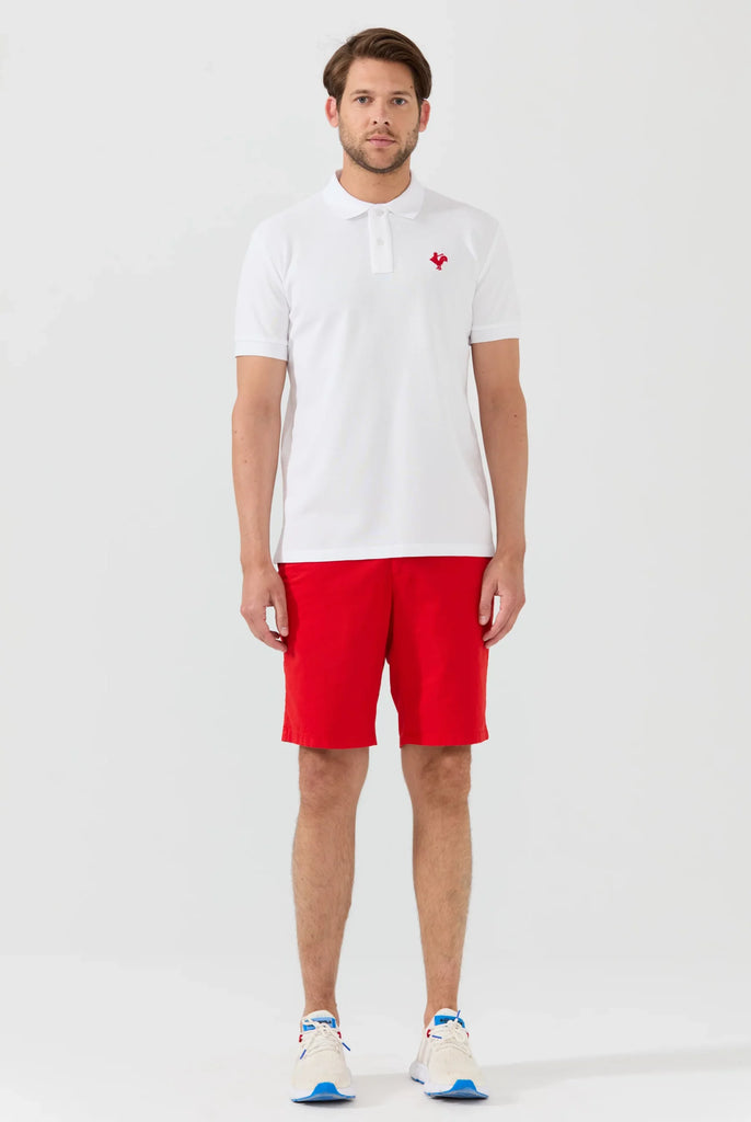 Marco Frank - Est. In Paris - Étienne: Polo Avec Logo de Coq Emblématique Brodé - Blanc