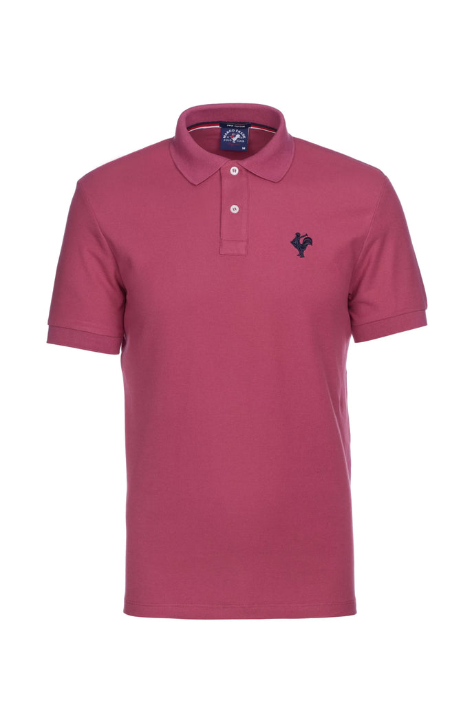 Marco Frank - Est. In Paris - Étienne: Polo Avec Logo de Coq Emblématique Brodé - Rose