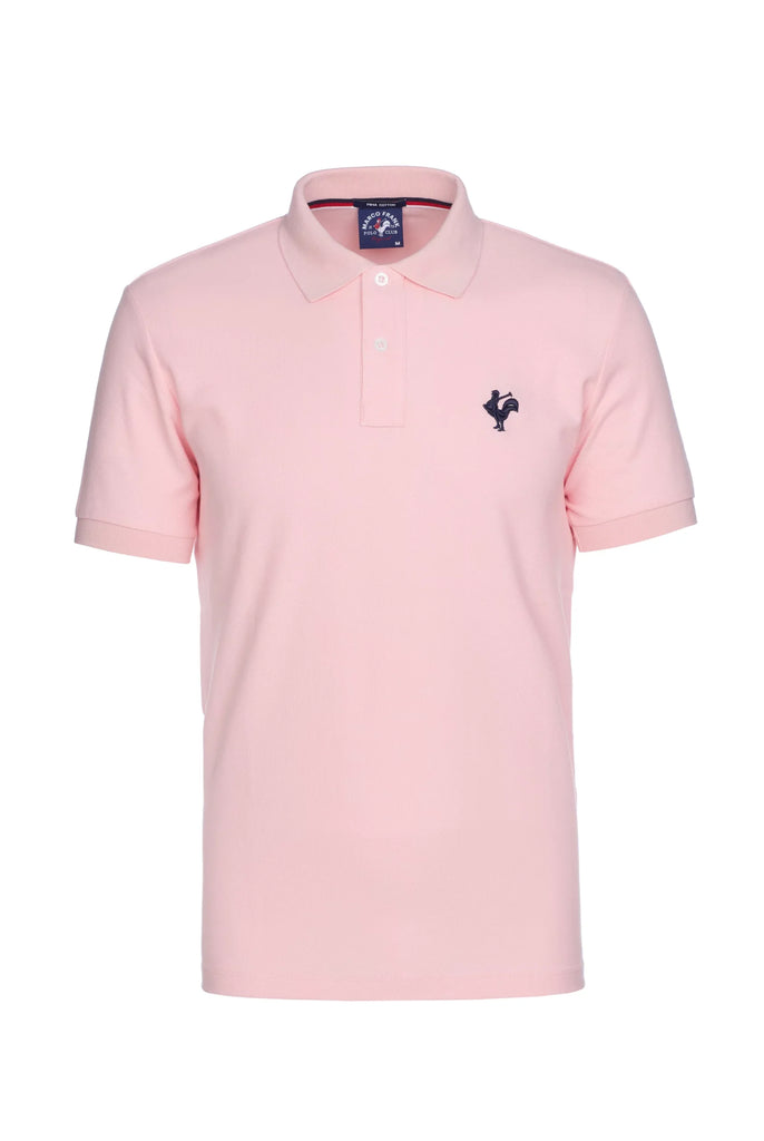 Marco Frank - Est. In Paris - Étienne: Polo Avec Logo de Coq Emblématique Brodé - Rose