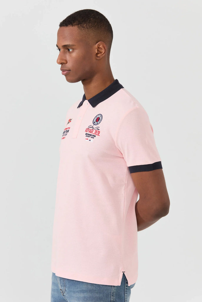 Marco Frank - Jérôme: Polo Avec Broderie Nautique - Rose