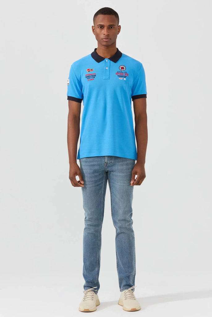 Marco Frank - Jérôme: Polo Avec Broderie Nautique - Bleu Royal