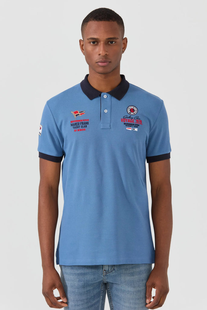 Marco Frank - Jérôme: Polo Avec Broderie Nautique - Indigo
