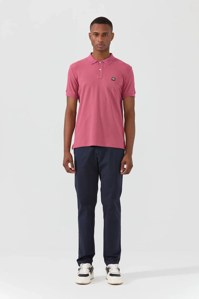 Marco Frank - Louise: Polo Avec Écusson Logo en Silicone - Rose