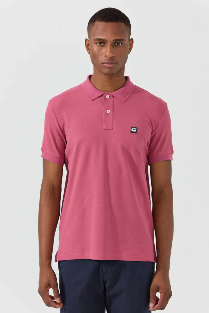 Marco Frank - Louise: Polo Avec Écusson Logo en Silicone - Rose