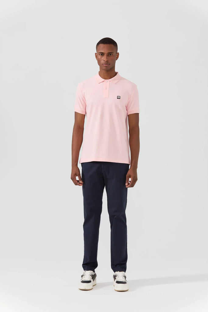 Marco Frank - Louise: Polo Avec Écusson Logo en Silicone - Rose