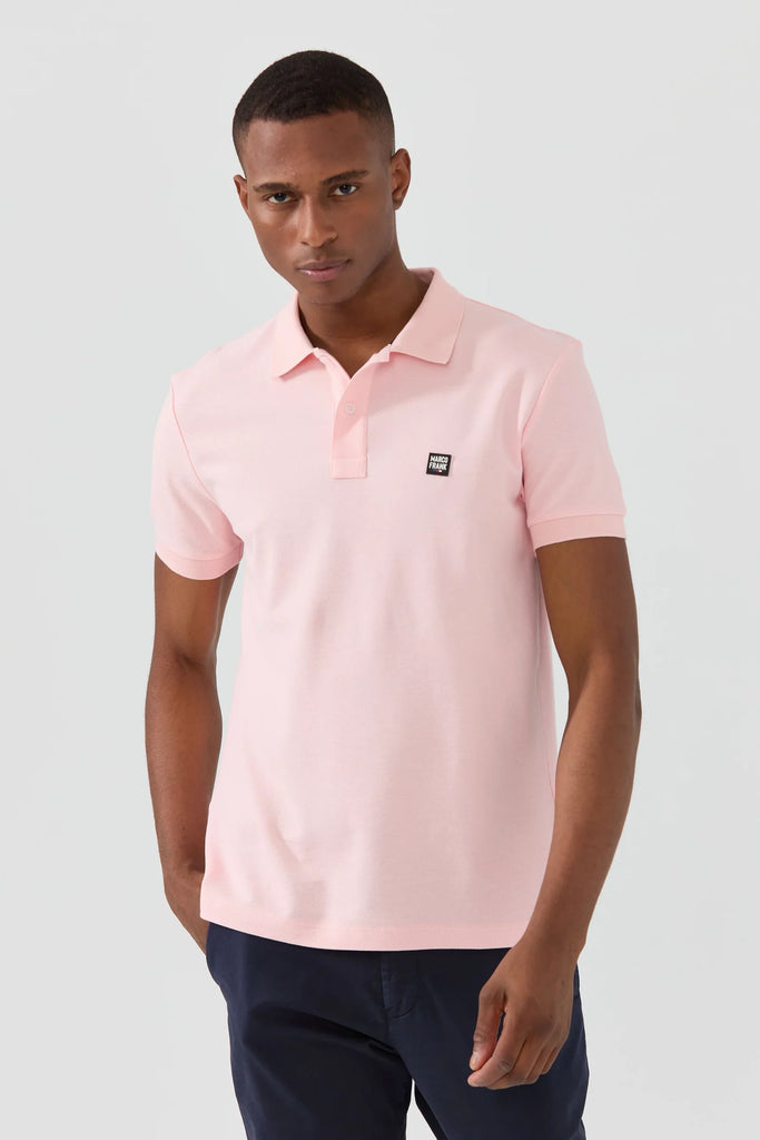 Marco Frank - Louise: Polo Avec Écusson Logo en Silicone - Rose