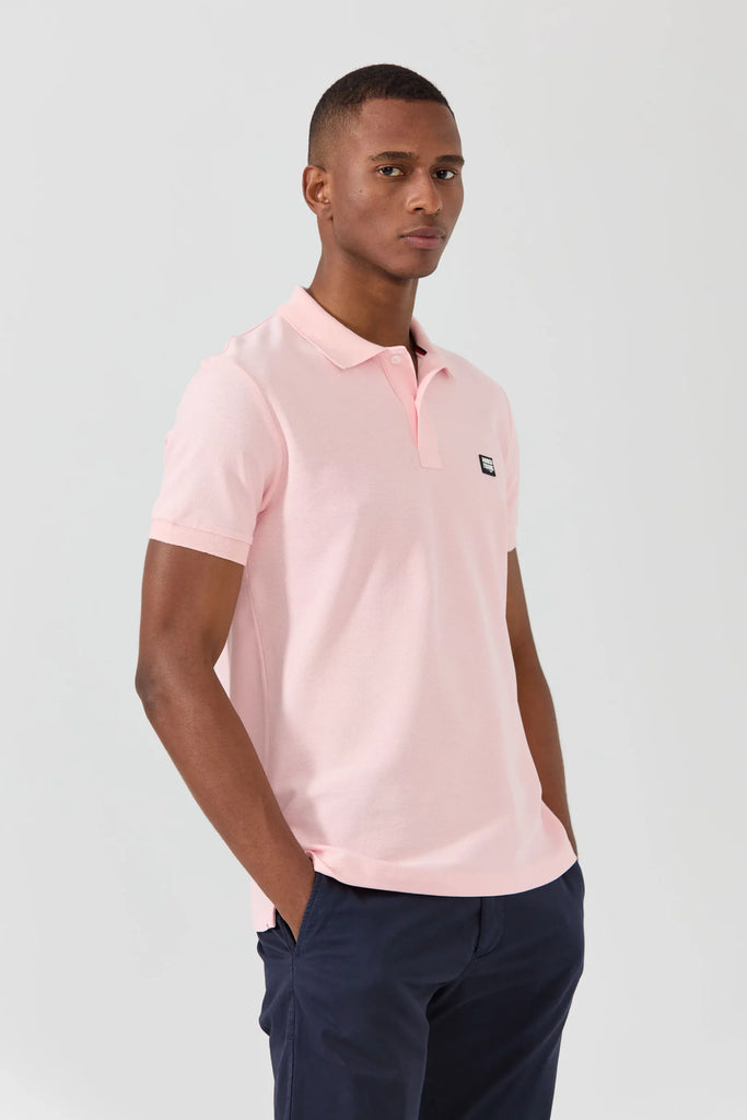 Marco Frank - Louise: Polo Avec Écusson Logo en Silicone - Rose