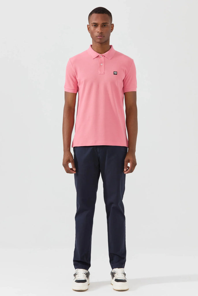 Marco Frank - Louise: Polo Avec Écusson Logo en Silicone - Rose