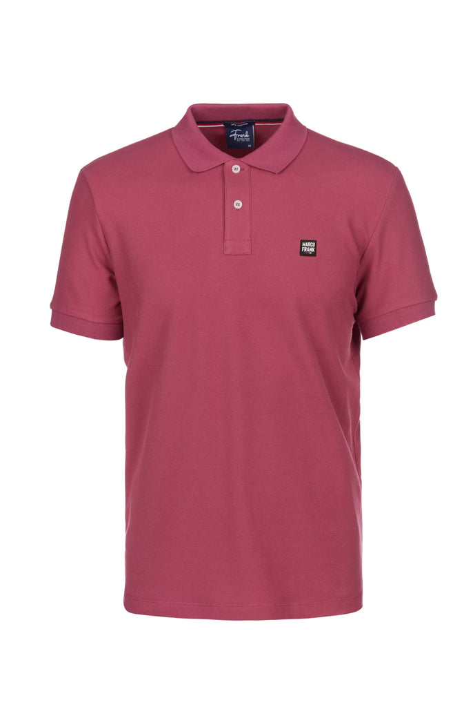 Marco Frank - Louise: Polo Avec Écusson Logo en Silicone - Rose