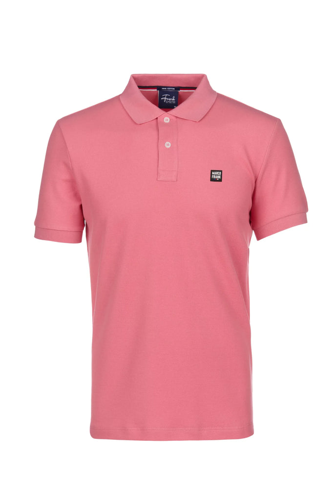 Marco Frank - Louise: Polo Avec Écusson Logo en Silicone - Rose