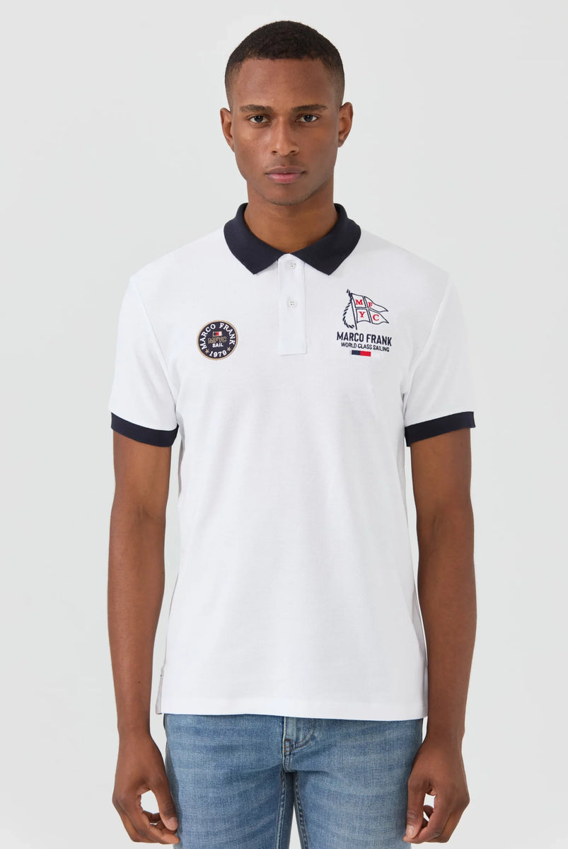 Lucien: Polo-Shirt With Nautical Embroidery | Marco Frank