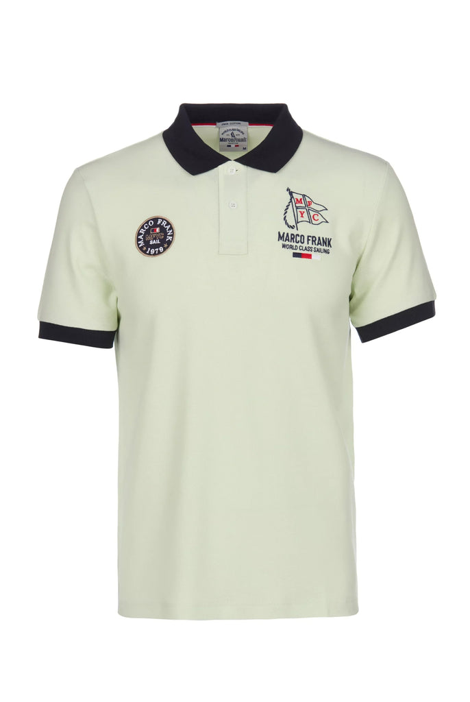 Marco Frank - Lucien: Polo Broderie À Motif Nautique - Yellow