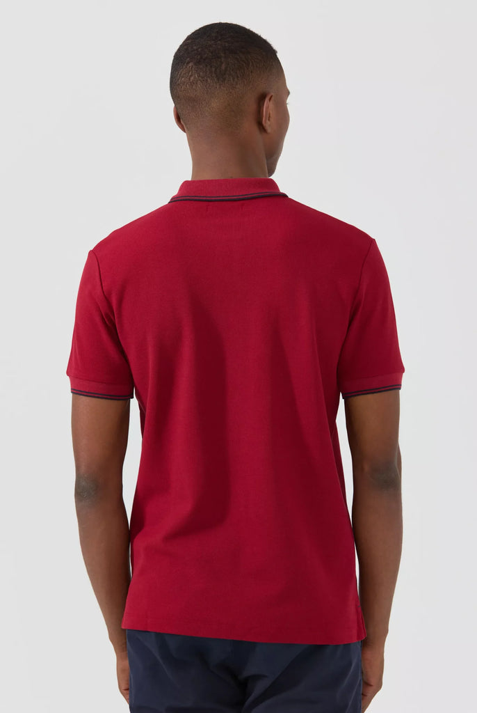 Nouvel: Polo Avec Contrasté Brodé Logo MF - Marco Frank