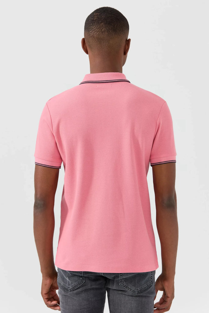 Nouvel: Polo Avec Contrasté Brodé Logo MF - Marco Frank