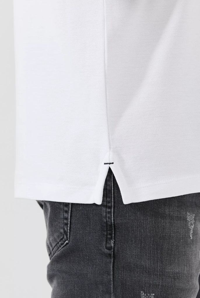 Nouvel: Polo Avec Contrasté Brodé Logo MF - Marco Frank