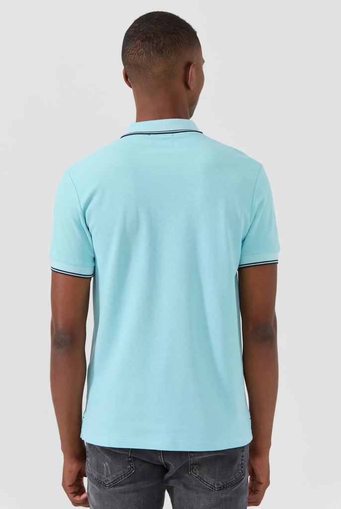 Nouvel: Polo Avec Contrasté Brodé Logo MF - Marco Frank