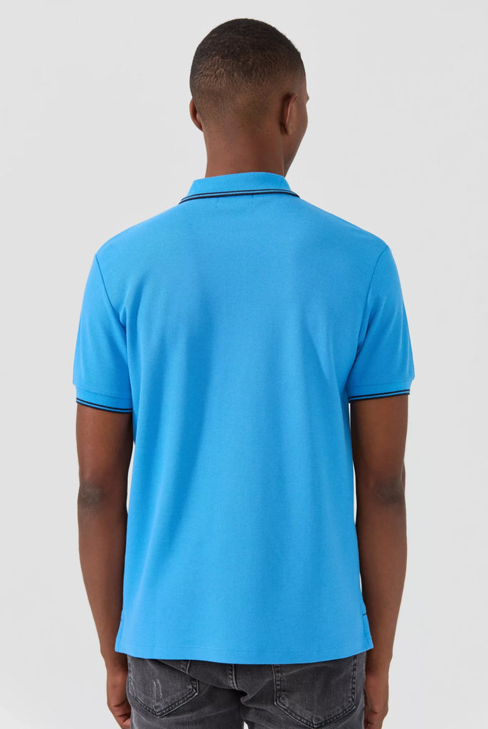 Nouvel: Polo Avec Contrasté Brodé Logo MF - Marco Frank