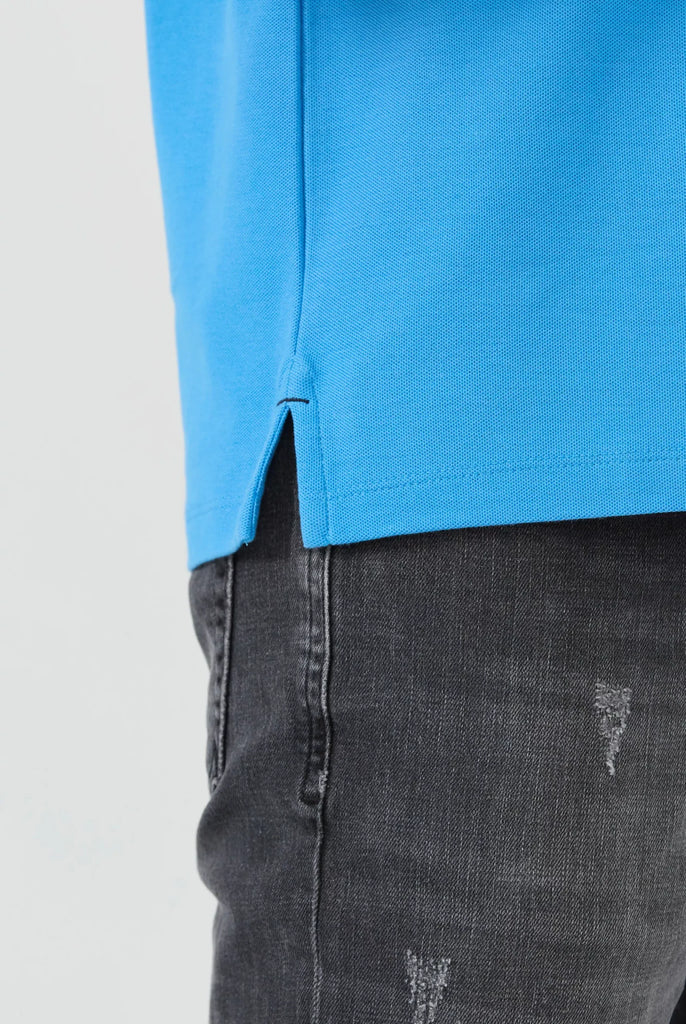 Nouvel: Polo Avec Contrasté Brodé Logo MF - Marco Frank