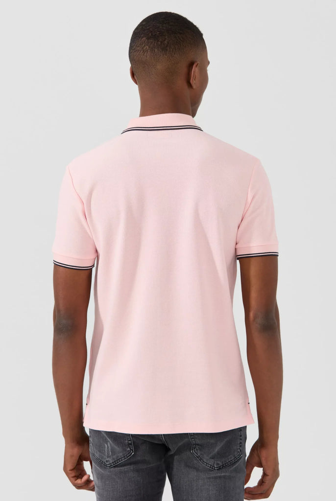 Nouvel: Polo Avec Contrasté Brodé Logo MF - Marco Frank