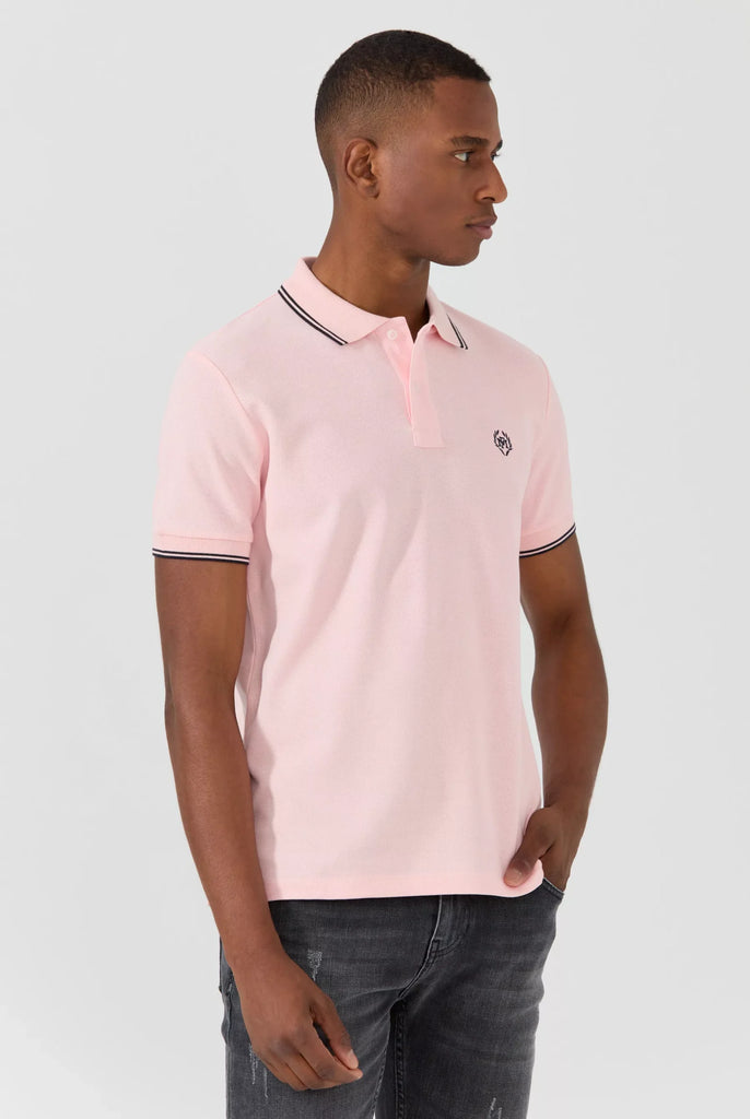 Nouvel: Polo Avec Contrasté Brodé Logo MF - Marco Frank