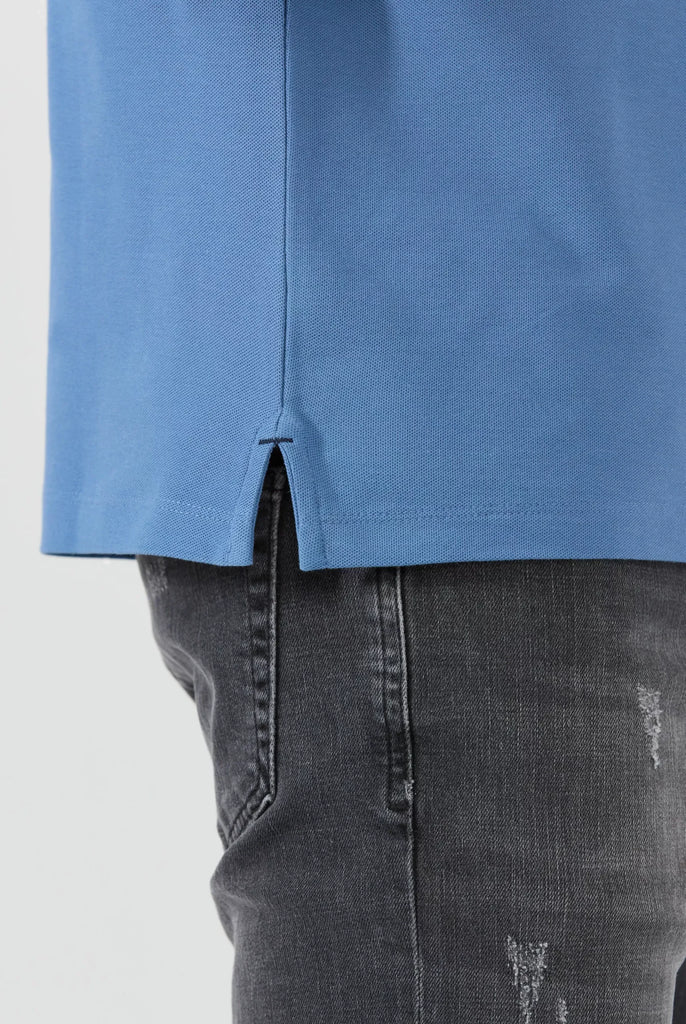 Nouvel: Polo Avec Contrasté Brodé Logo MF - Marco Frank