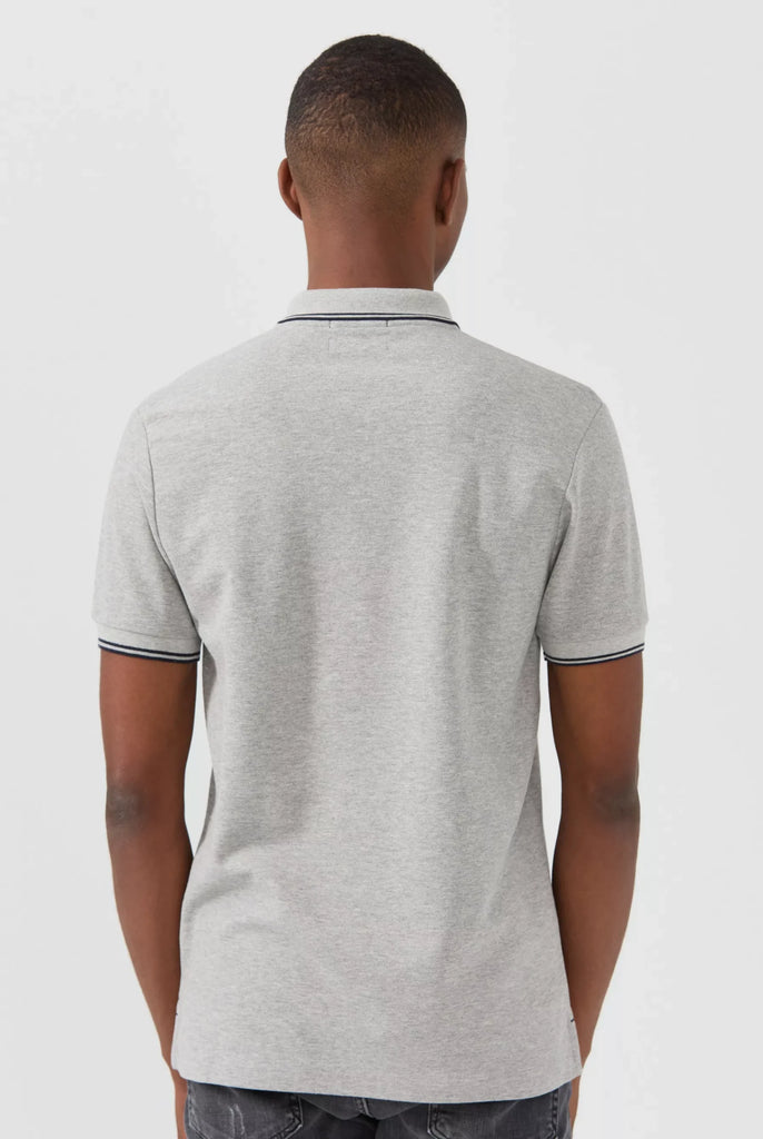 Nouvel: Polo Avec Contrasté Brodé Logo MF - Marco Frank