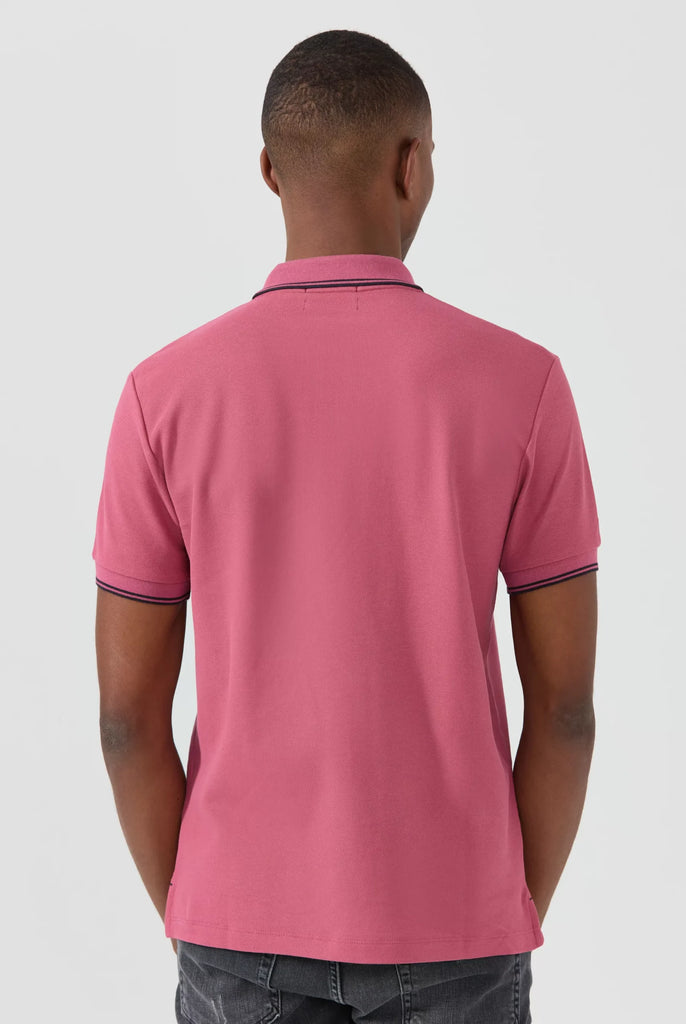 Nouvel: Polo Avec Contrasté Brodé Logo MF - Marco Frank