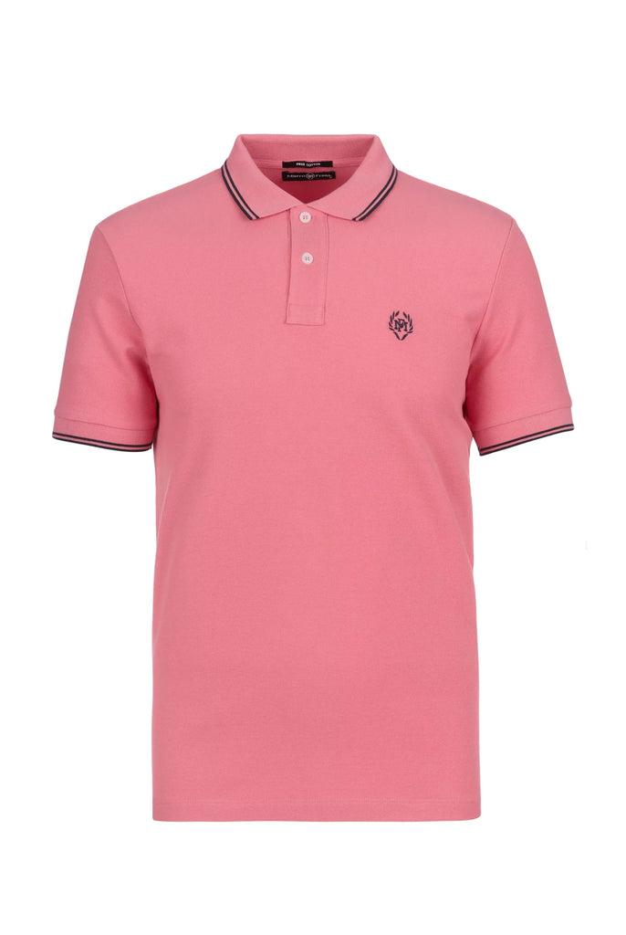 Nouvel: Polo Avec Contrasté Brodé Logo MF - Marco Frank