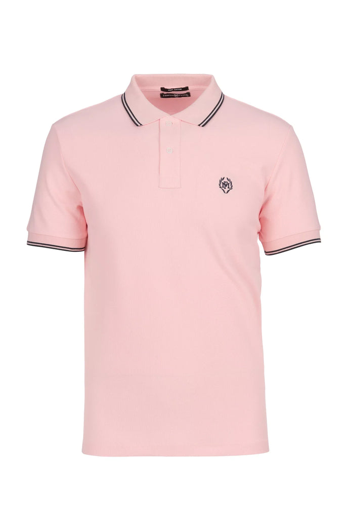 Nouvel: Polo Avec Contrasté Brodé Logo MF - Marco Frank