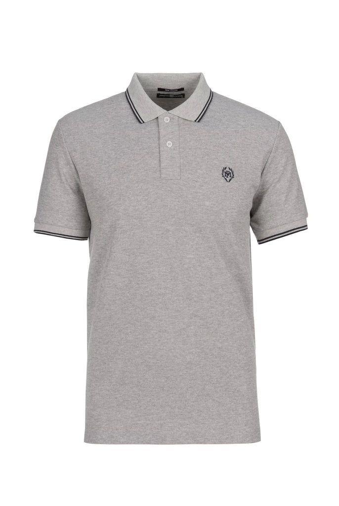Nouvel: Polo Avec Contrasté Brodé Logo MF - Marco Frank