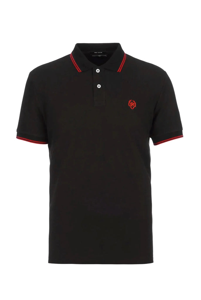Nouvel: Polo Avec Contrasté Brodé Logo MF - Marco Frank