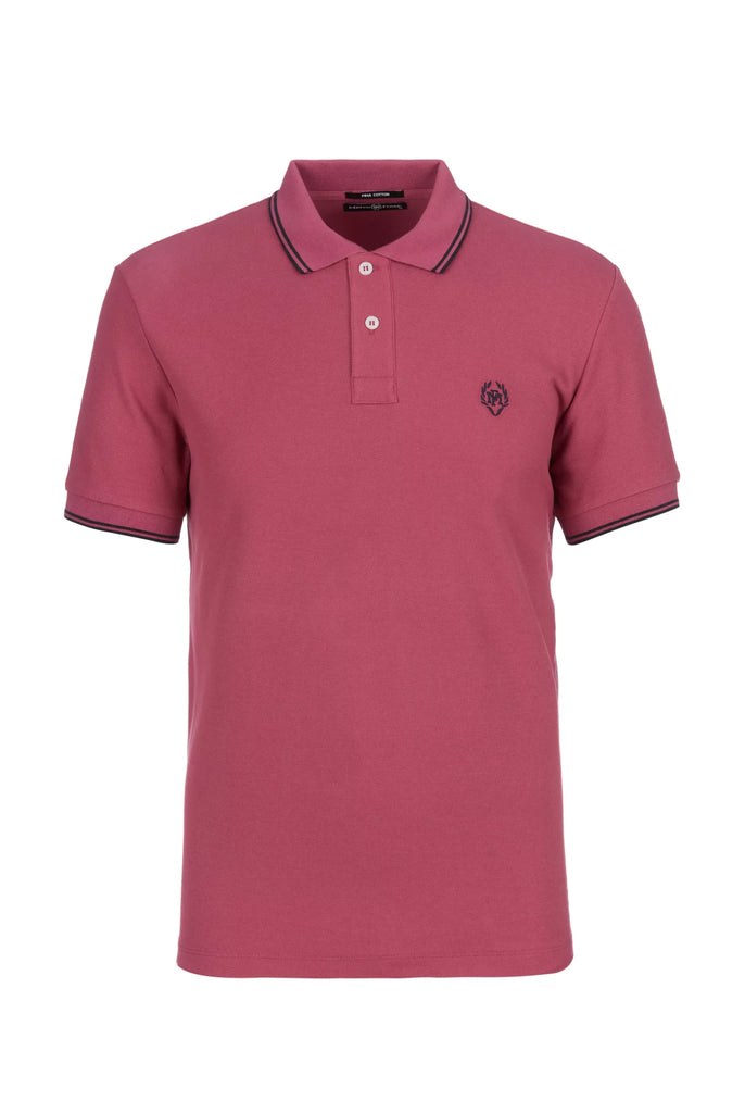 Nouvel: Polo Avec Contrasté Brodé Logo MF - Marco Frank