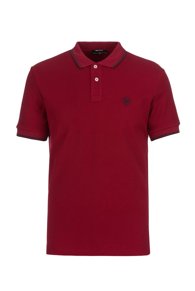 Nouvel: Polo Avec Contrasté Brodé Logo MF - Marco Frank