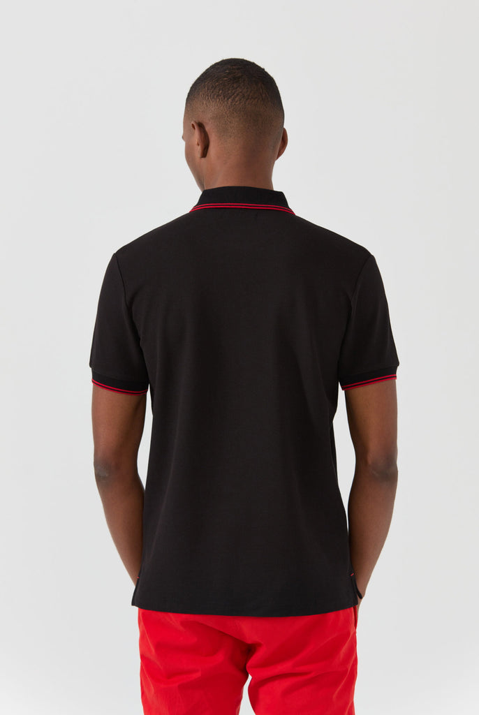 Nouvel: Polo Avec Contrasté Brodé Logo MF - Marco Frank