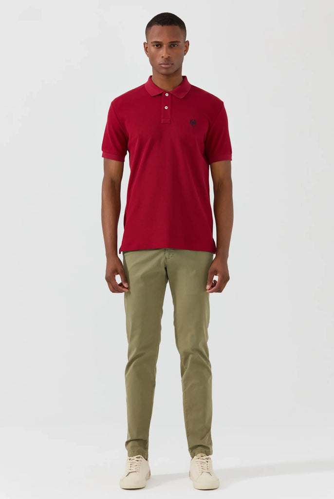 Pierre: Polo Avec Contrasté Brodé Logo MF - Marco Frank