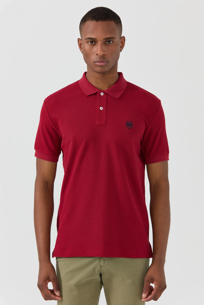 Pierre: Polo Avec Contrasté Brodé Logo MF - Marco Frank