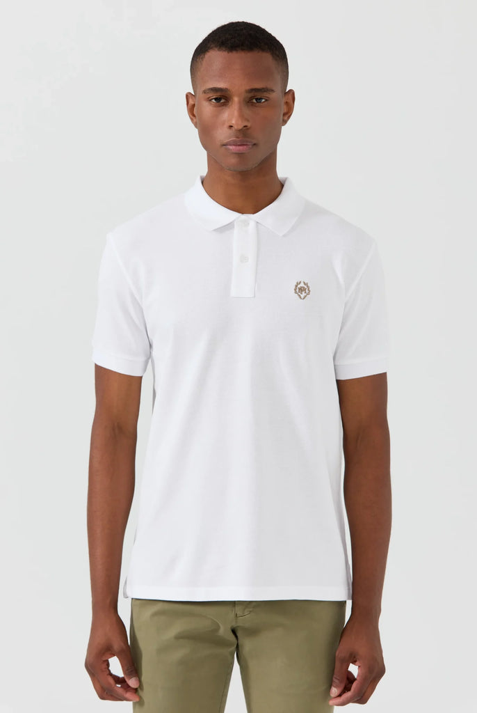 Pierre: Polo Avec Contrasté Brodé Logo MF - Marco Frank