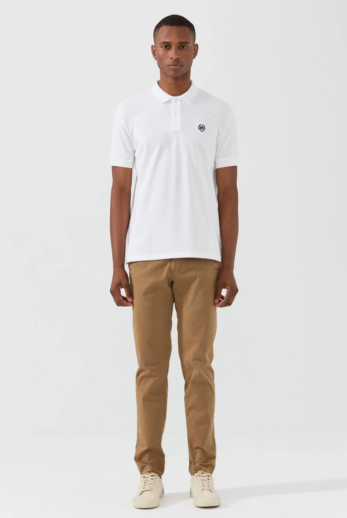 Pierre: Polo Avec Contrasté Brodé Logo MF - Marco Frank