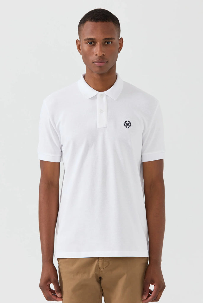 Pierre: Polo Avec Contrasté Brodé Logo MF - Marco Frank