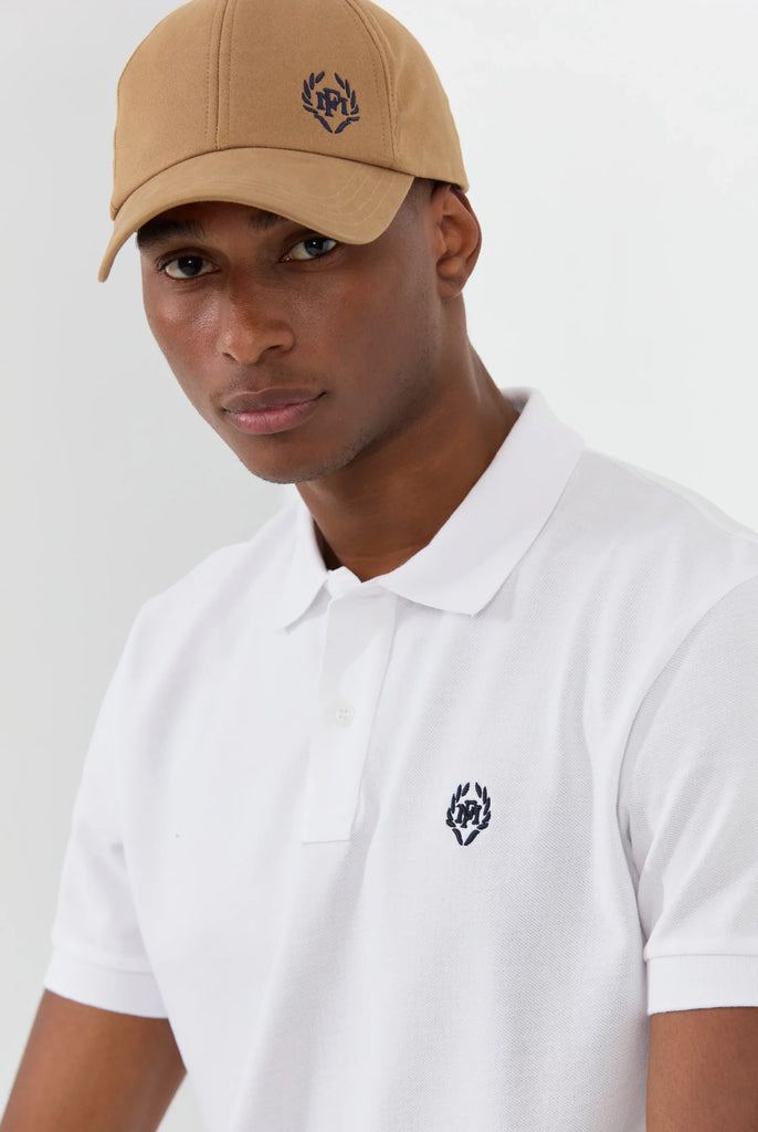 Pierre: Polo Avec Contrasté Brodé Logo MF - Marco Frank