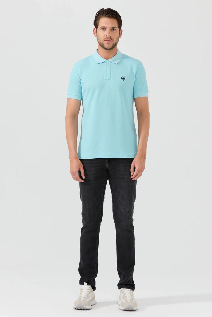 Pierre: Polo Avec Contrasté Brodé Logo MF - Marco Frank