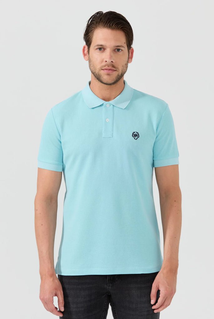 Pierre: Polo Avec Contrasté Brodé Logo MF - Marco Frank