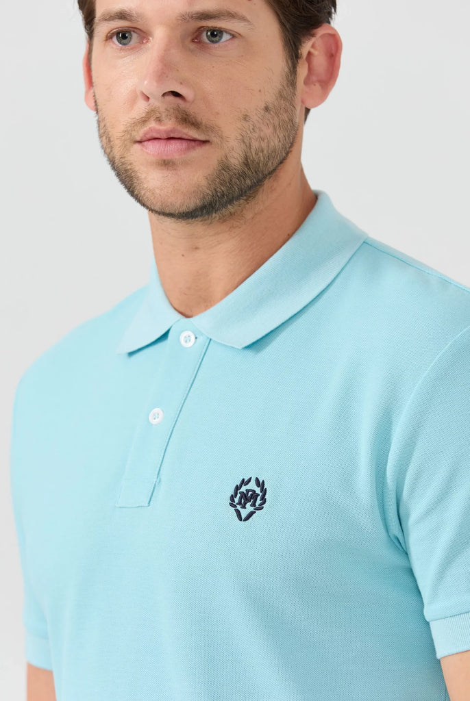 Pierre: Polo Avec Contrasté Brodé Logo MF - Marco Frank