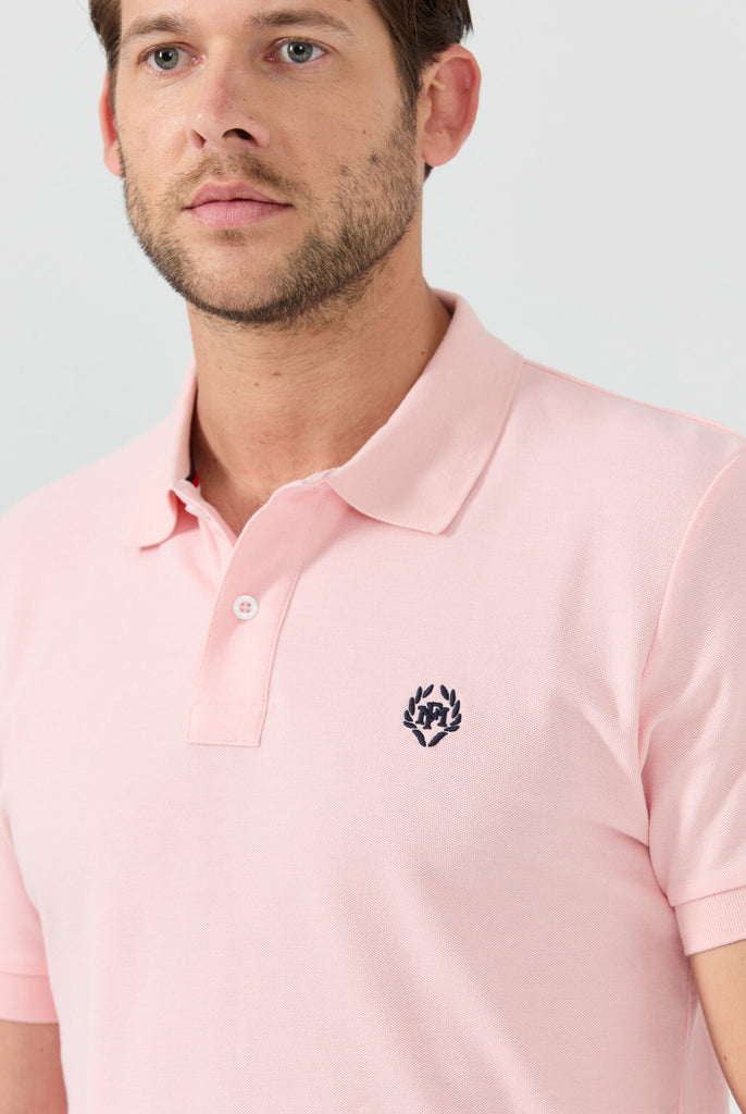 Pierre: Polo Avec Contrasté Brodé Logo MF - Marco Frank