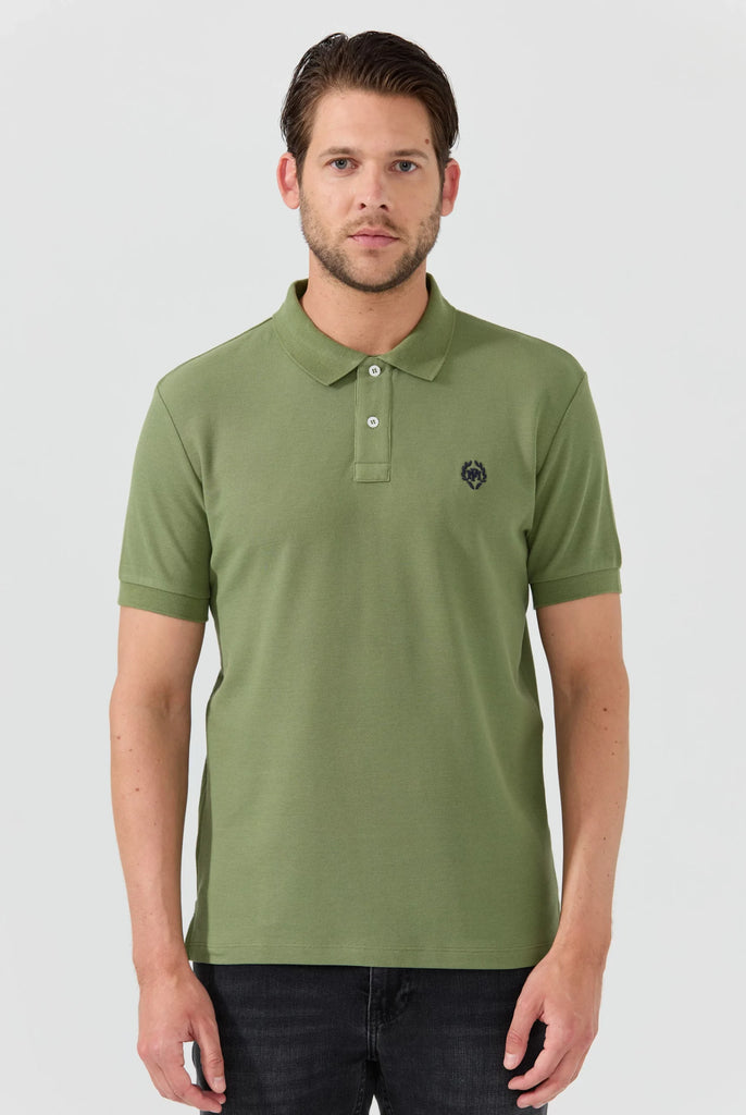 Pierre: Polo Avec Contrasté Brodé Logo MF - Marco Frank