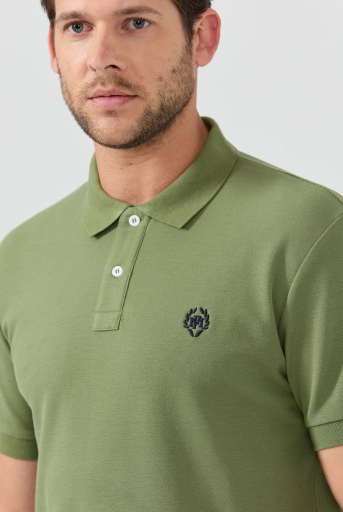 Pierre: Polo Avec Contrasté Brodé Logo MF - Marco Frank