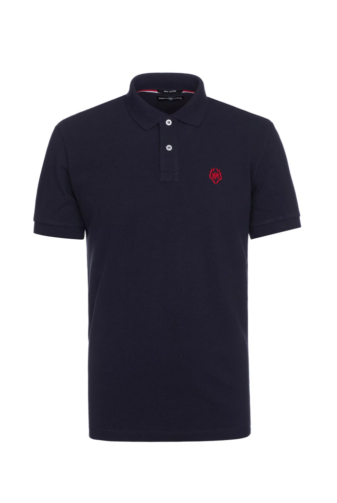 Pierre: Polo Avec Contrasté Brodé Logo MF - Marco Frank