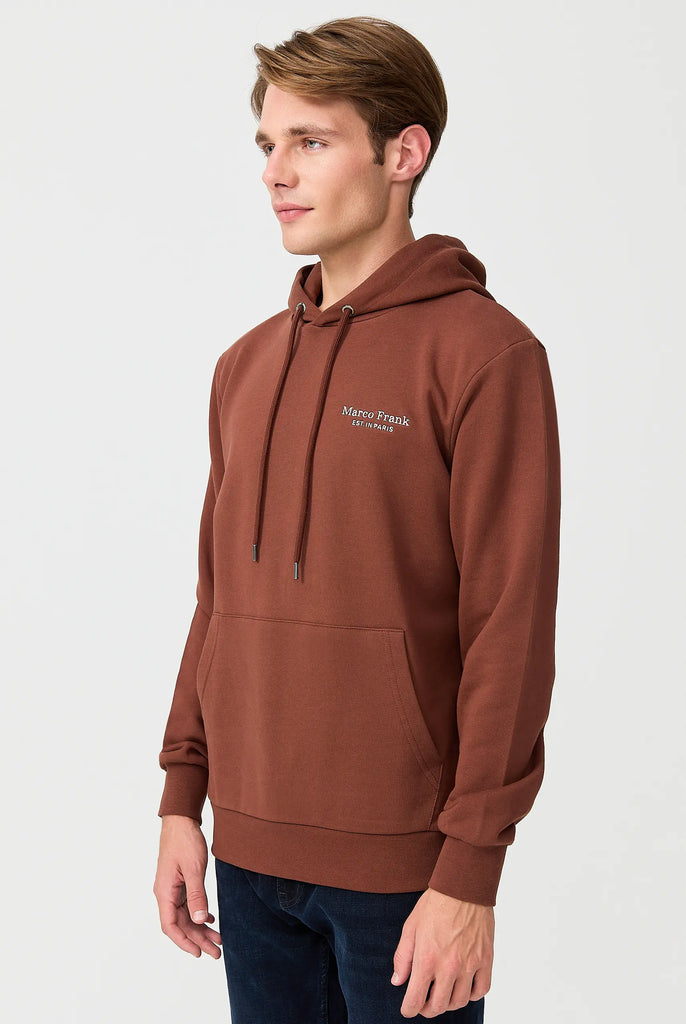 Savoy: Sweat Capuche Avec Logo Brodé - Marco Frank