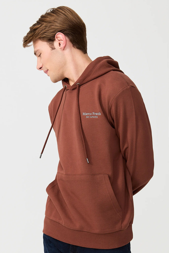 Savoy: Sweat Capuche Avec Logo Brodé - Marco Frank